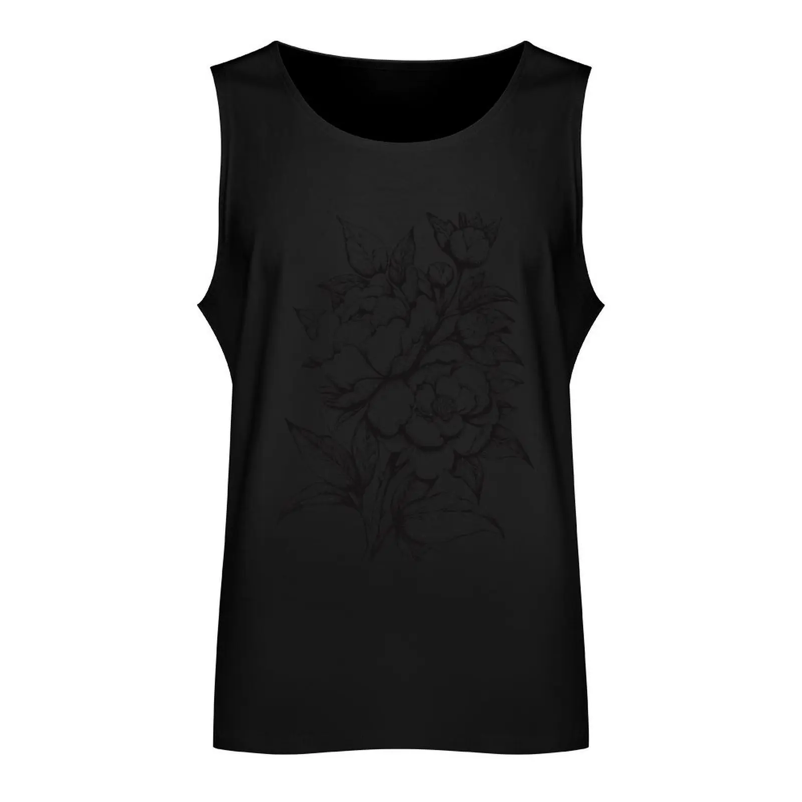 PEONIES - Lineart Tank Top t-shirt gym man t shirt