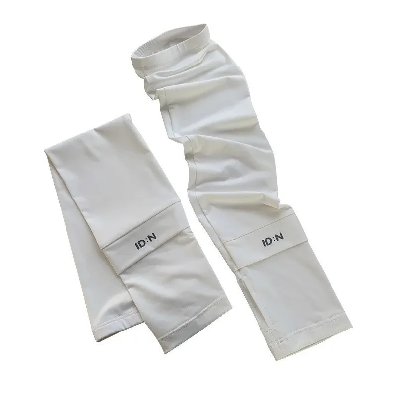 ป้องกันรังสียูวีผ้าไหมน้ําแข็งแขนป้องกันแสงแดดถุงมือแขนยาวครีมกันแดดแขนครอบคลุมฉนวนกันความร้อน UV ถุงมือขี่จักรยานขับรถ