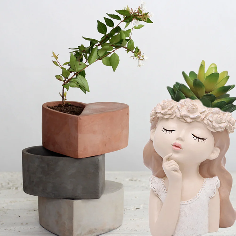 

Stylish Resin Flowerpot for Indoor Display Home Business School Daycare Decor Gift Succulent Planter Resin Flower Pot