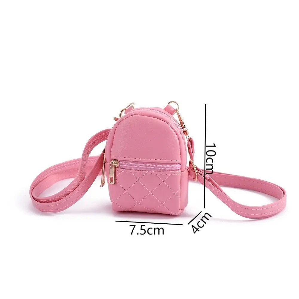 Portable Coin Purse New PU Leather Solid Color Crossbody Bag Lightweight Mini Makeup Bag Women Cash Wallet Shoulder Bag