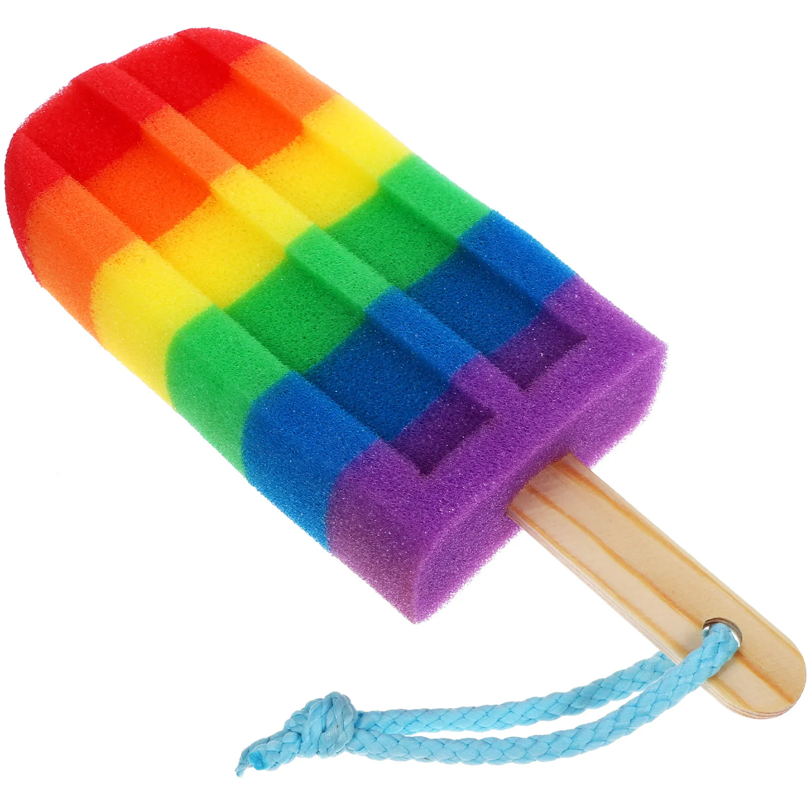 

Красочная губка для ванны в форме мороженого, отшелушивающая мочалка для тела для гладкой кожи, обильная пена, для душа, для детей и младенцев