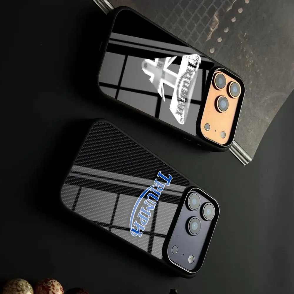 T-Triumphs Motorrad-Logo Magnetische Handyhülle PC+TPU für iPhone 17 Air 16 15 17 14 Music Pro Max 13 12 11 X XS XR Plus für Samsung