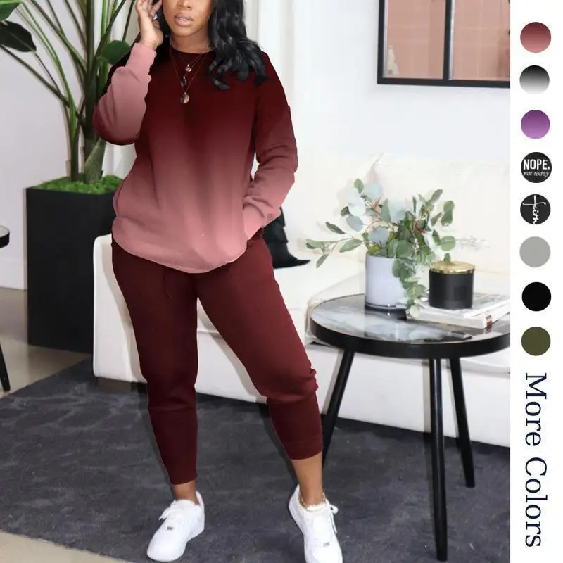 Women's Casual Long Sve Two-Piece Sweatsuits Comfortable Breathable Spring Summer Autumn Seasonal Wear Fashionable Street Style