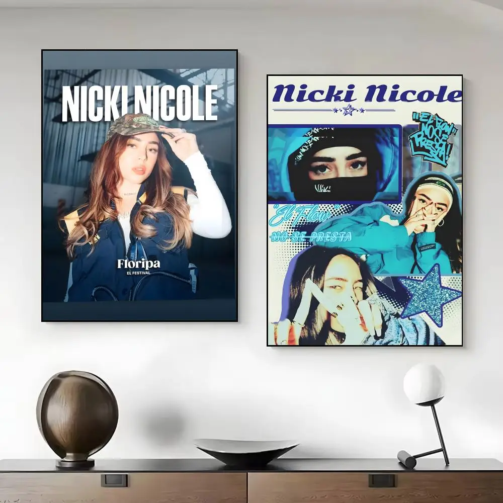 Music N-Nicki Nicole Poster Unframed Canvas Artwork for Bedroom Living Room Bathroom Wall Decor