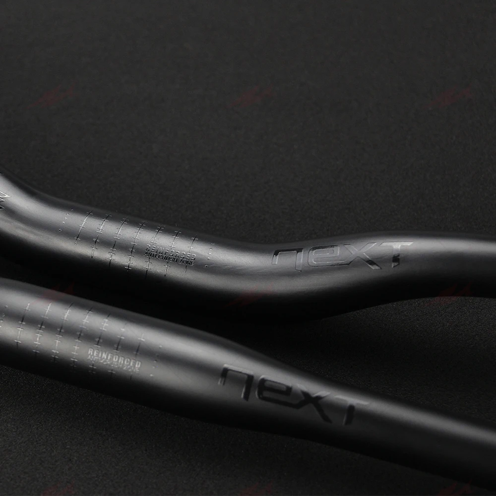 Race Face Next Mountain Bike Black Paint Gloss Logo Full Carbon Handlebar Carbon Bicycle Handlebar MTB parts 31.8*660-740mm