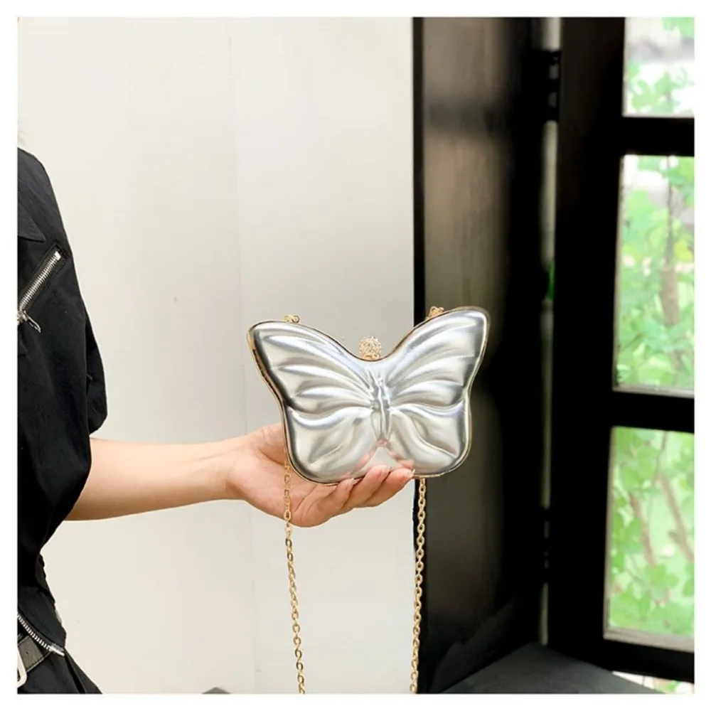 Bolso de hombro con forma de mariposa brillante para mujer, bolso de mano clásico para cena, bolso de banquete Formal para boda, fiesta de graduación