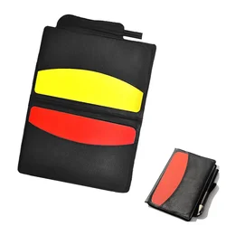 Carnet de portefeuille d'arbitre de football avec carte rouge et carte jaune, outil d'arbitre de jeu professionnel