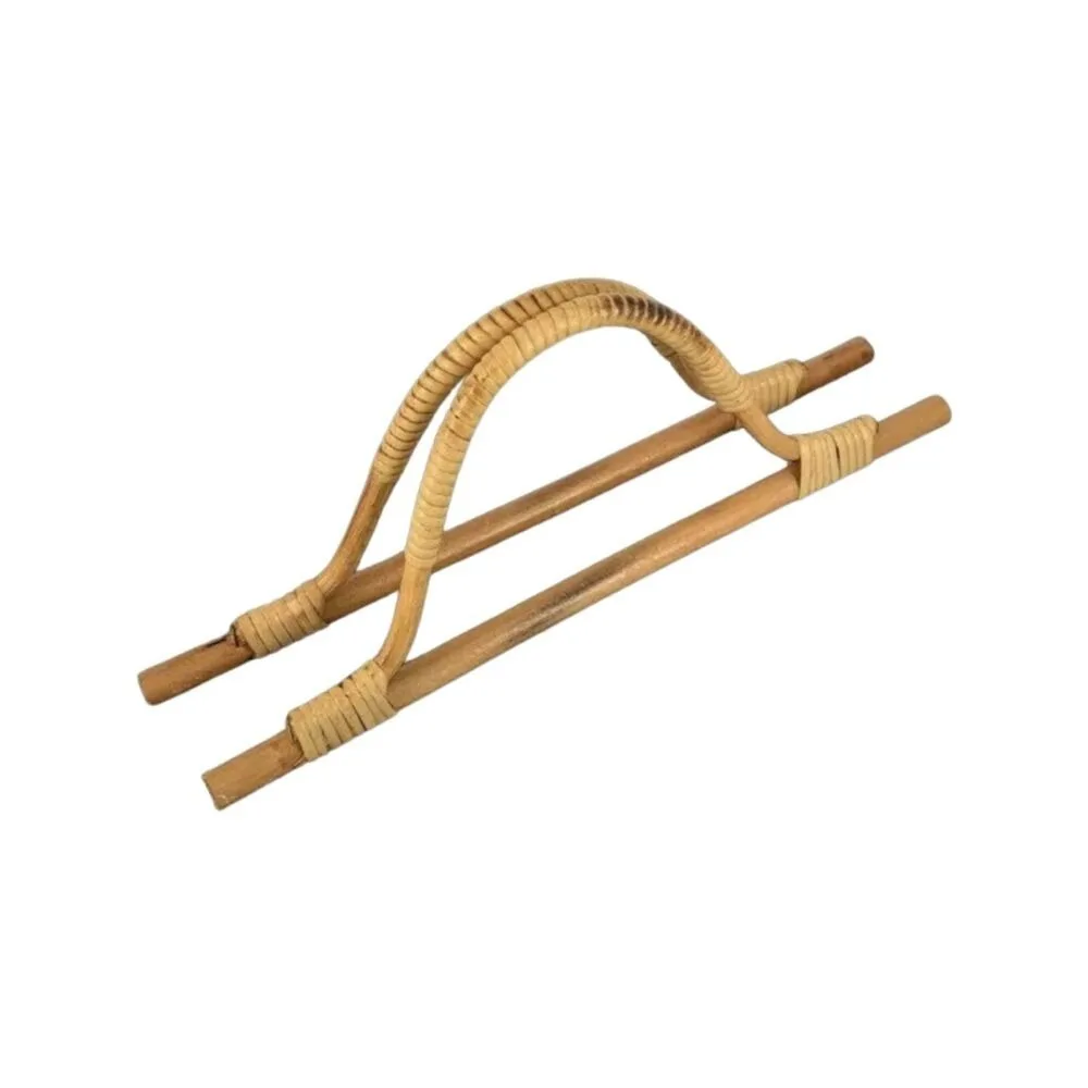 Bamboo Bag Handles, Large Pair of D Shaped making bags Craft