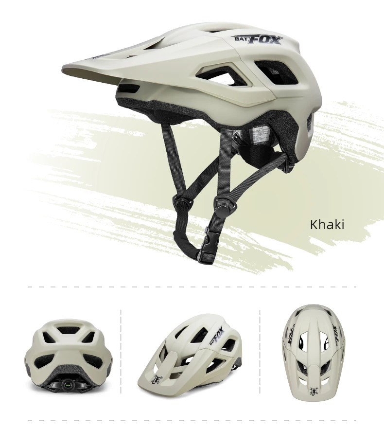 BATFOX Professioneller Fahrradhelm für Herren und Damen, leicht, mit PC-Schale und EPS-Innenfutter, verstellbar, für Offroad-Radfahren, Sicherheitshelm für Mountainbikes. – Detail 13