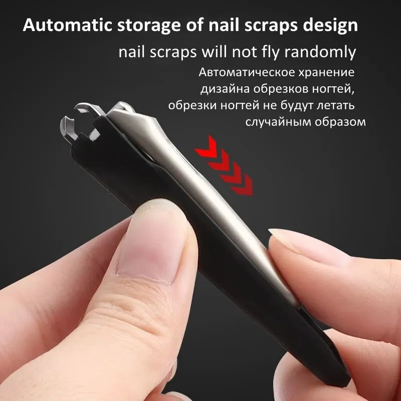 Cortauñas, tijera para pedicura, cortaúñas de acero inoxidable, antisalpicaduras, herramientas de manicura, diseño biónico