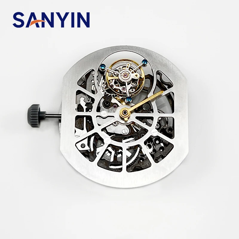 

SANYIN Custom Luxury Automatic Mechanical Precision Men Skeleton Power Reserve Tourbillon Watch Parts Accessories Movement