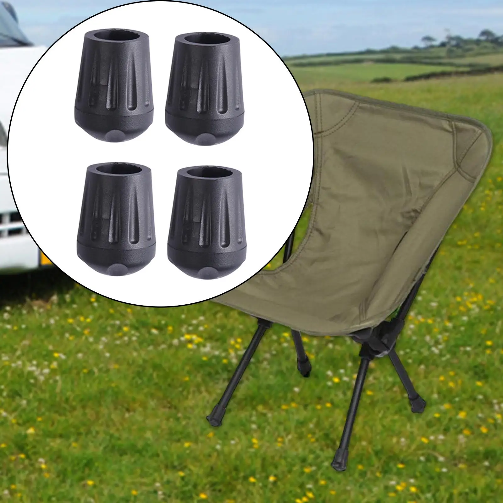 Portable Camping Chair Foot Cover Elastic Non Slip Pad for Hiking Folding Chair Compact Outdoor Lounge and Patio Furniture Portable Camping Chair Foot Cover Elastic Non Slip Pad for Hiking Folding Chair Compact Outdoor Lounge and Patio Furniture