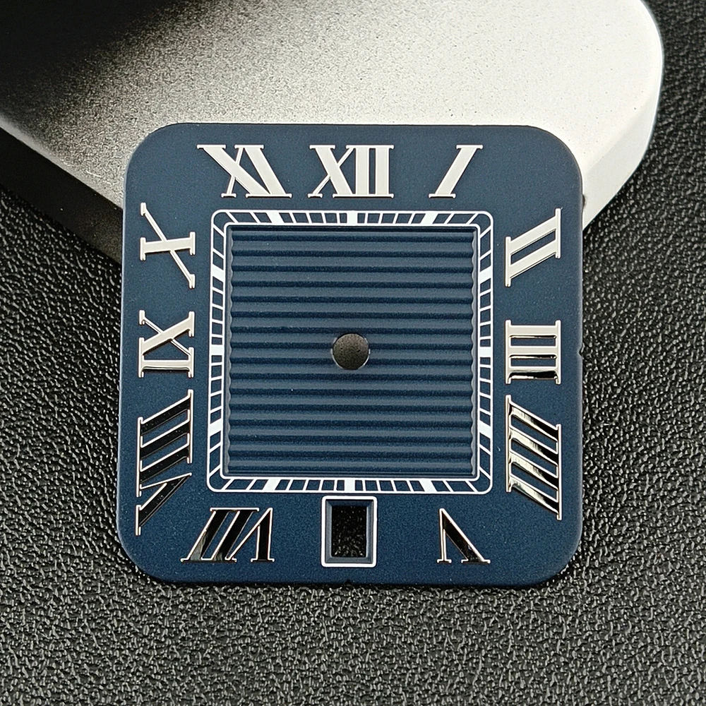 Мужские часы с квадратным циферблатом NH35, римский циферблат, подходят для аксессуаров для часов с механизмом NH35