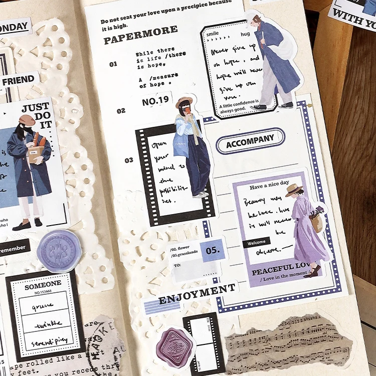 6 листов, лента с изображением девушек