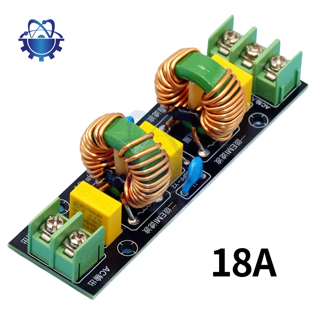 Power Supply Filtering Board Power Supply Filter EMI High Frequency Two-stage Power Low-pass Filter Board 2A-18A