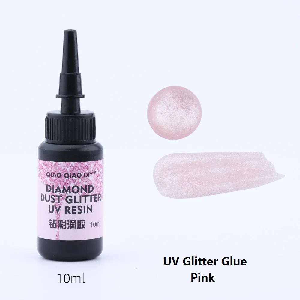 Colored Crystal Glitter Powder Liquid UV Glue DIY Trinkets Pendants Crafts Adhesive Student Handmade DIY Nail Gel Pen Stationery