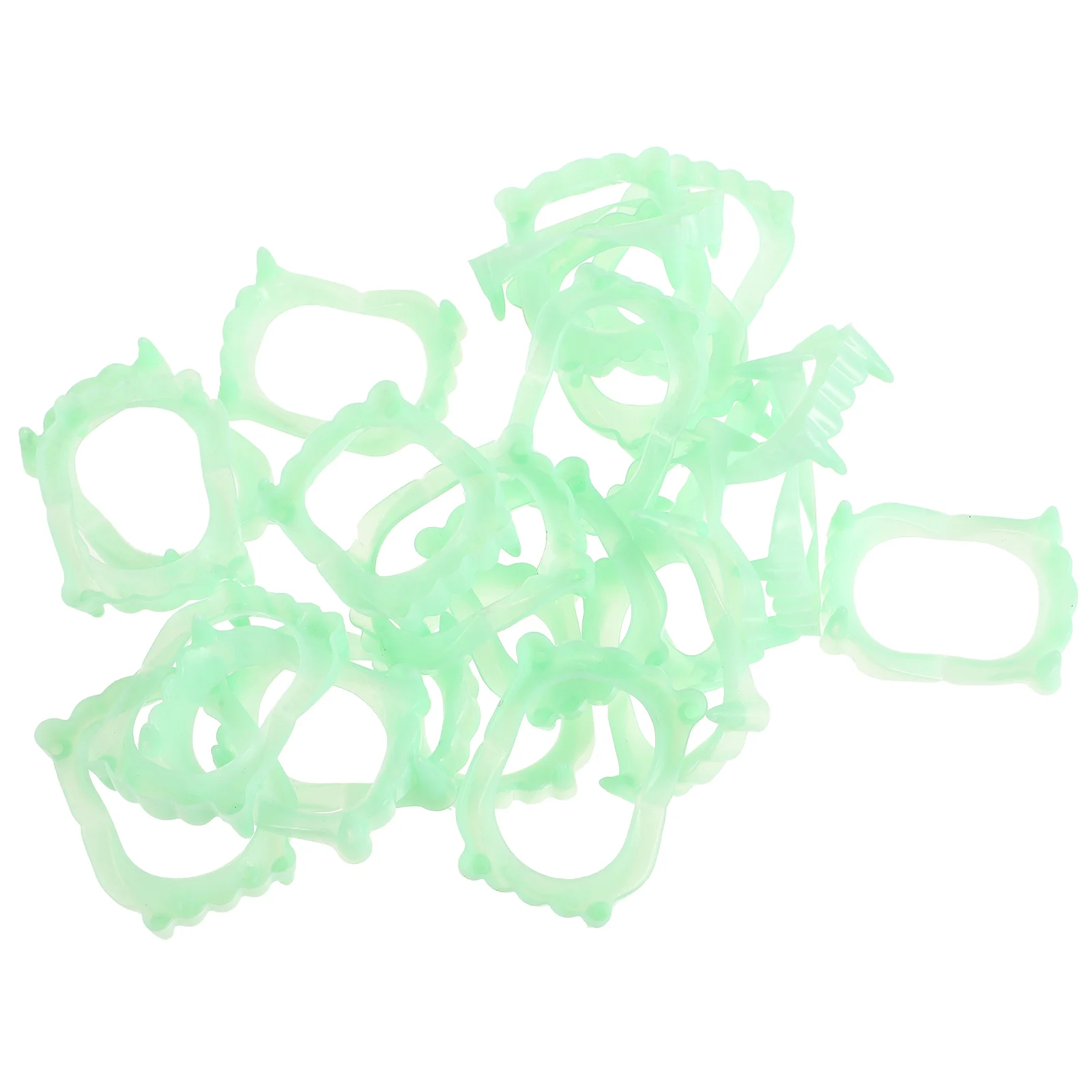 

50pcs Fluorescent Dentures Teeth Glowing Fangs Halloween Props Fake HorrorDecoration StagePerformance