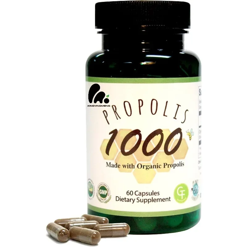 1000mg Propolis Contains Organic Natural Propolis And 60 Vegetarian Capsules