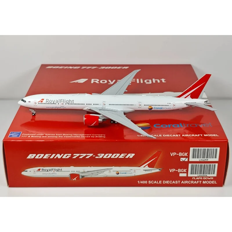 

JC Wings Diecast 1/400 Scale LH4259 Royal Russian Airlines B777-300ER VP-BGK Alloy Aircraft Model Collectible Ornament