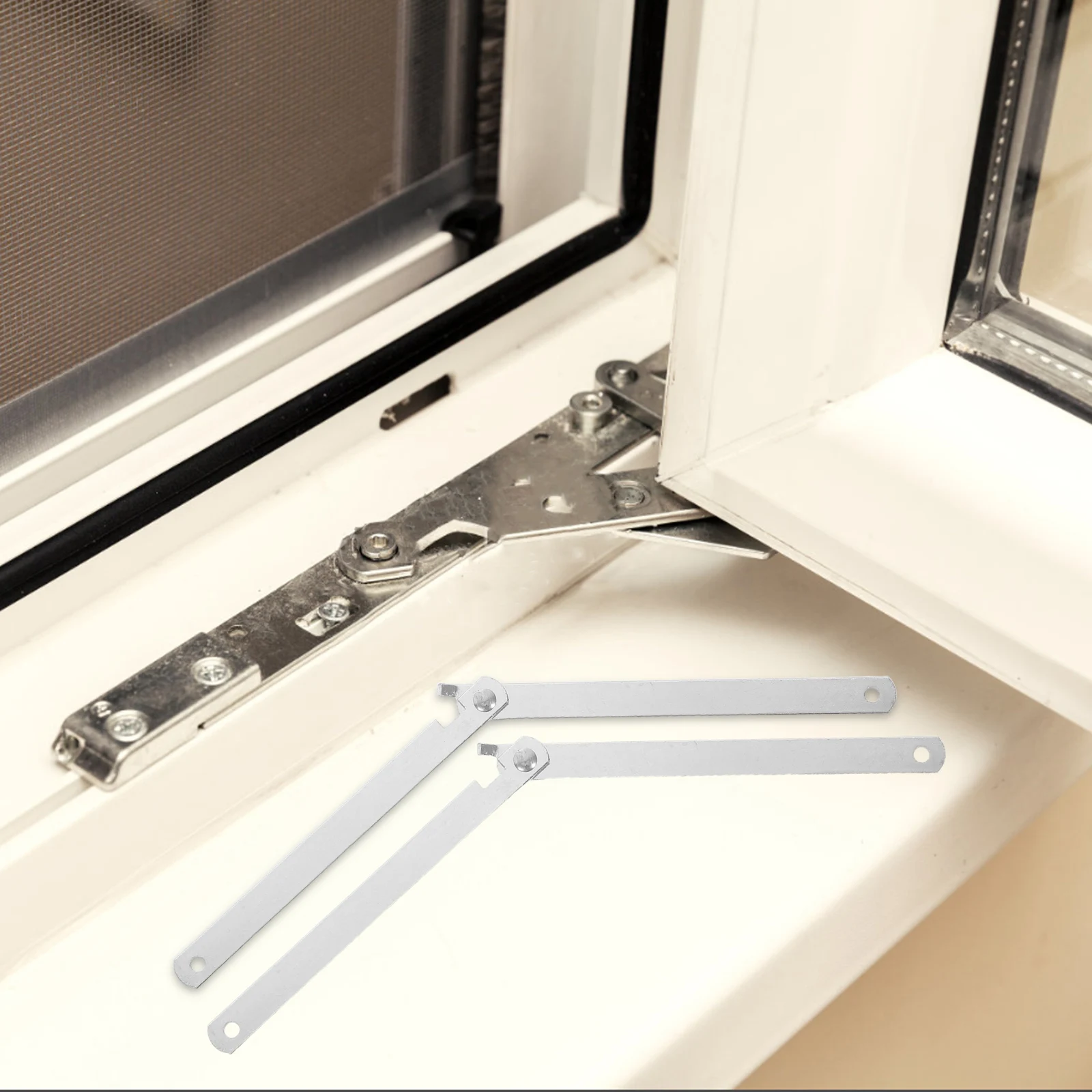 

8Pcs Adjustable Telescopic Folding Door Support Rod Foldable Cabinet Pull Handles Hardware Accessories for Door Window Sizes