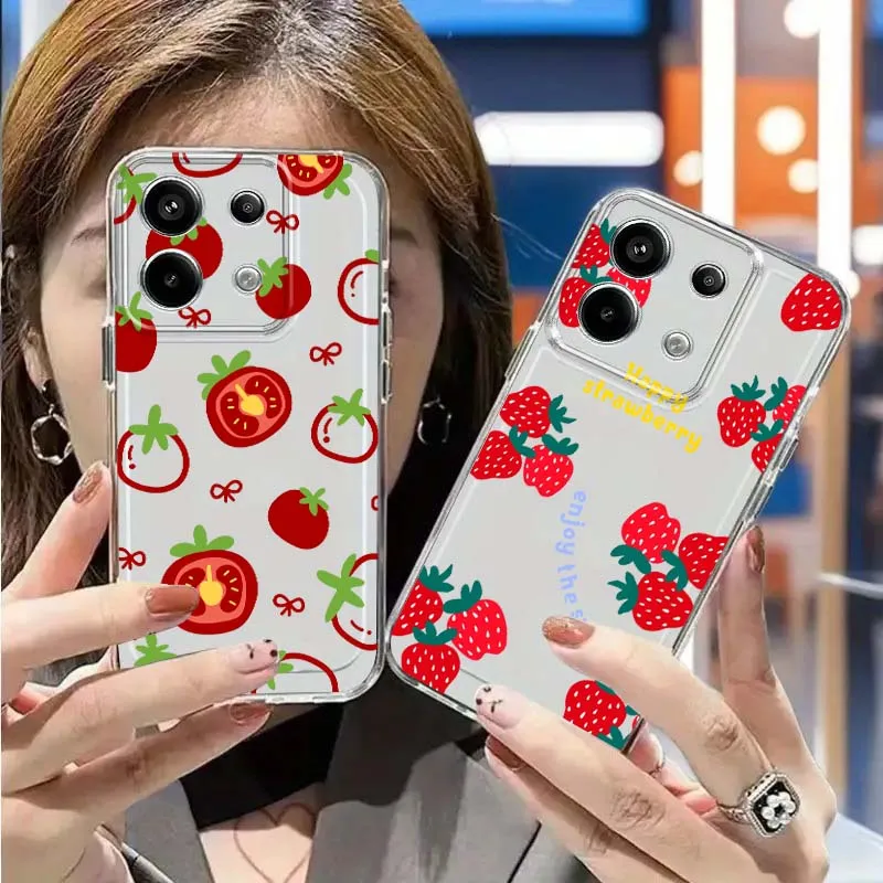 

Fruit Pattern Design Art For Xiaomi Mi Poco F2 F3 F4 F5 F6 X5 X6 X7 Pro TPU Protection Transparent Phone Case