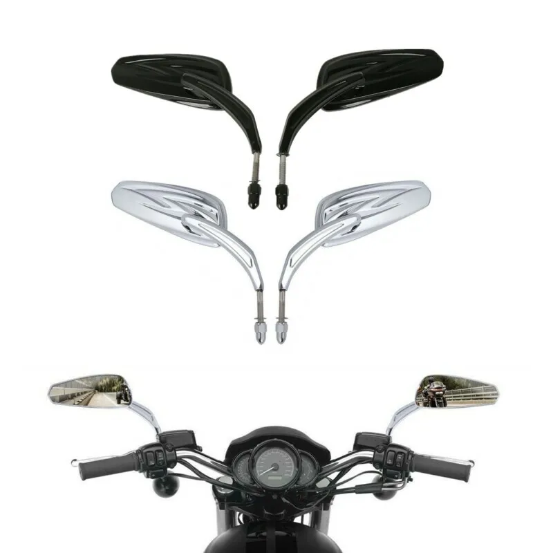 Motorcycle 8MM Rear View Mirrors For Harley Sportster Softail Road King Glide XL1200C N FLSTFB FXDF FLSTF FLHYUC FLTRX Fat Boy