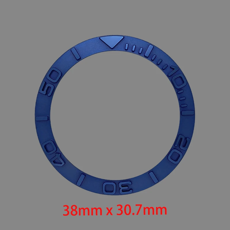 38mm×30.7mm Curved Metal Bezel Insert Ring Fits For GMT SRPD SKX007 SKX009 Watch Case NH35 NH36 Movement Men Watch Parts Refit
