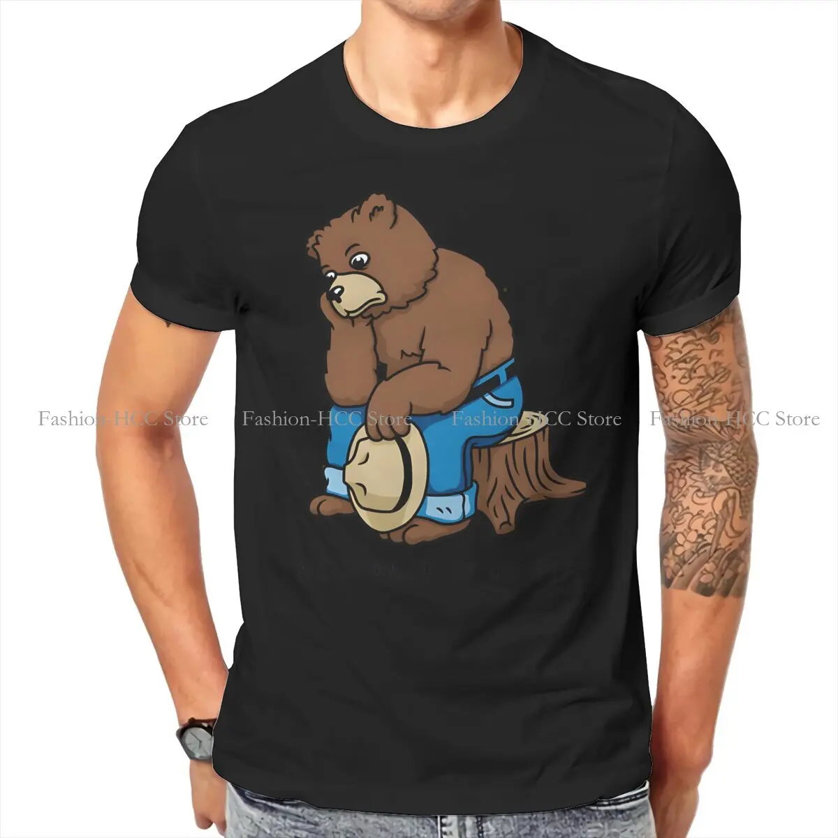 Smokey The Bear The World Is On Fire T Shirt Vintage Grunge Teenager Summer Large Cotton Men's Clothes Harajuku Crewneck TShirt