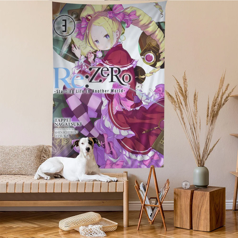 Re:Zero Beatrice Tapestry, Starting Life in Another World Anime Art Print, Aesthetic Room Decor for Anime Lovers & Fans