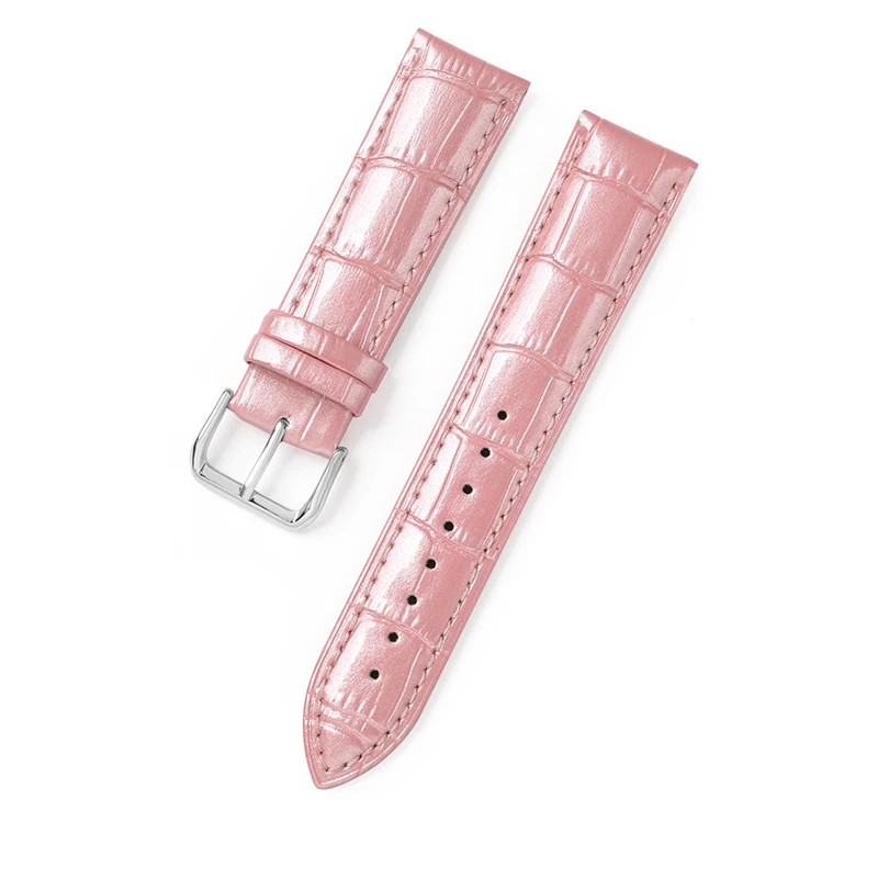 Colorful Patent Leather Watch Strap Band 12mm 14mm 16mm 18mm 20mm 22mm Genuine Leather Watchband Wrist Belt Bracelet w Pins