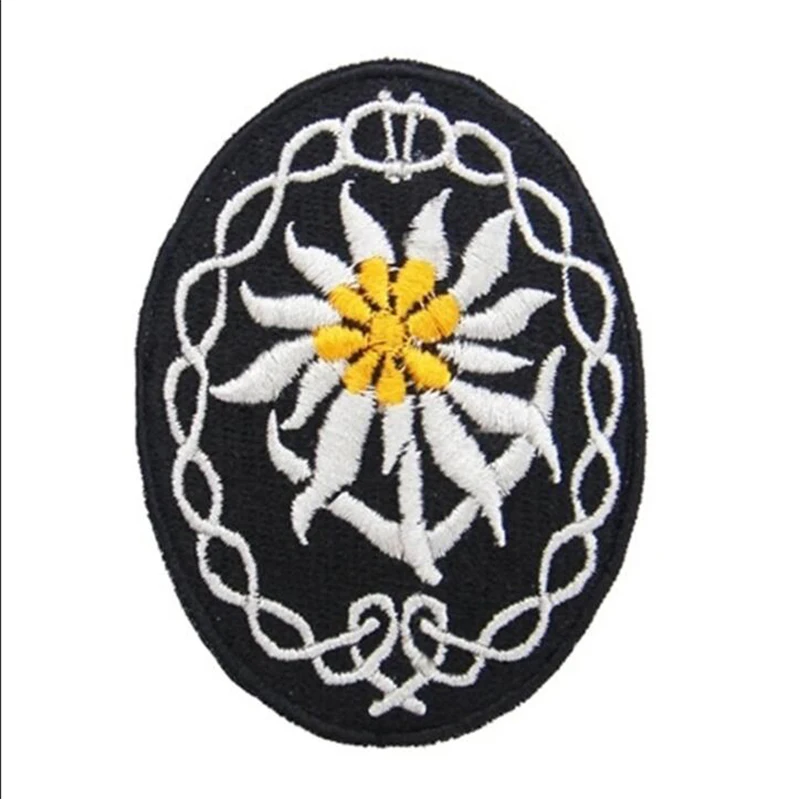 WWII WW2 German Mountain Troops Sleeve Embroidery Edelweiss Insignia Armband Patch