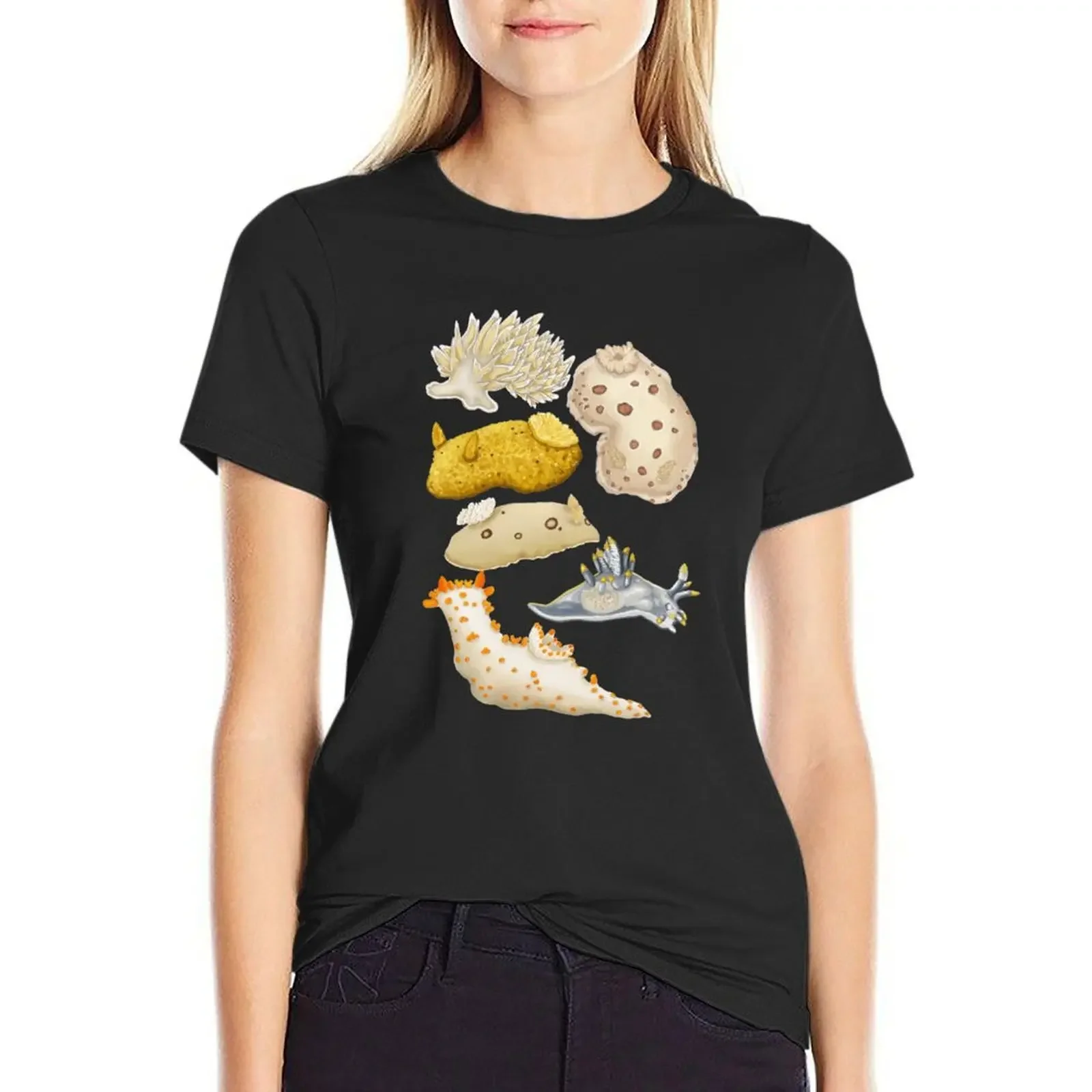 Футболка Salish Sea Nudibranchs, футболки с рисунком, корейская мода, большие размеры, топ для женщин