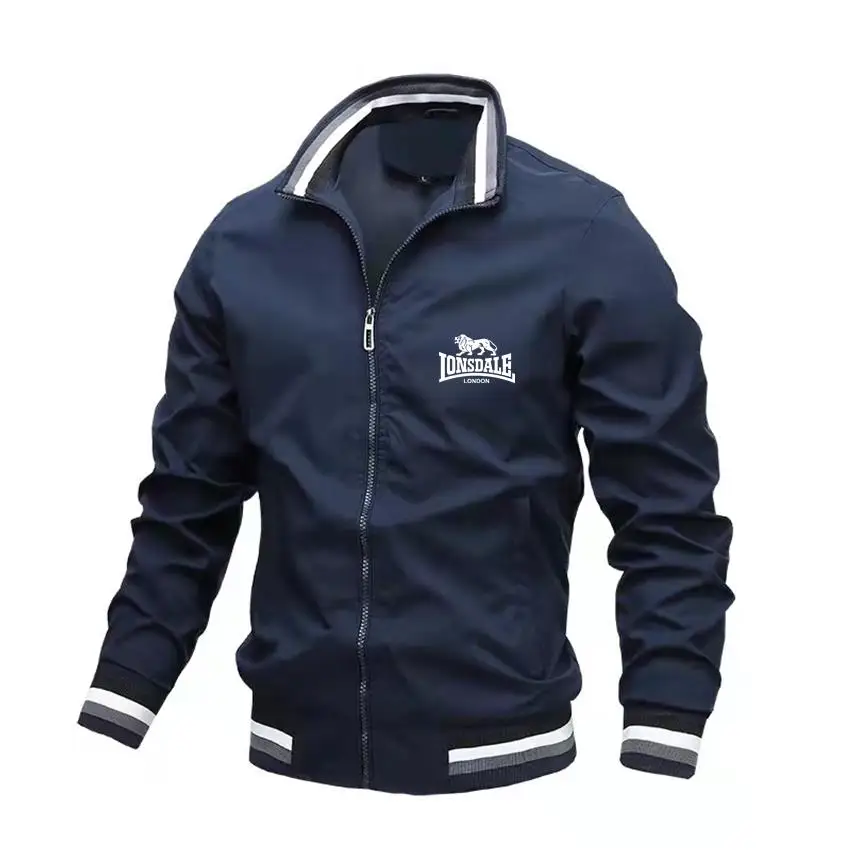 2024 LONSDALE Logo Aviator Stand Collar Jacket Men\'s Casual Slim Baseball Jacket Latest Spring Fashion High Quality Jacket