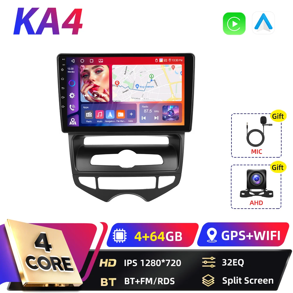 Podofo 8+128G 2din Android autoradio voor Hyundai IX20 2012 GPS navigatie Carplay Android Auto BT DSP WIFI FM