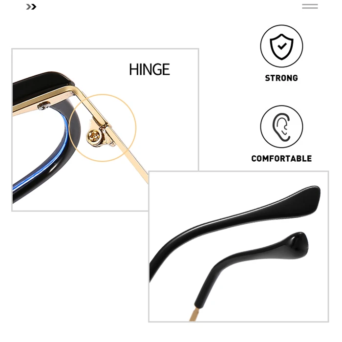 Blaulicht blockierende ovale Brille für die kurzsichtige photo chrome Myopie-Brille mit Leoparden rahmen-0,5-0,75 bis-6 – Detail 6