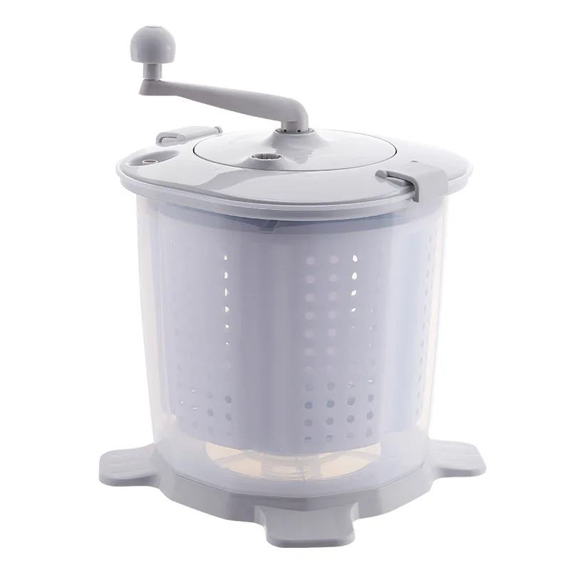 

Manual washing machine without electricity Dormitory hand-cranked small drying bucket Outdoor portable socks underwear