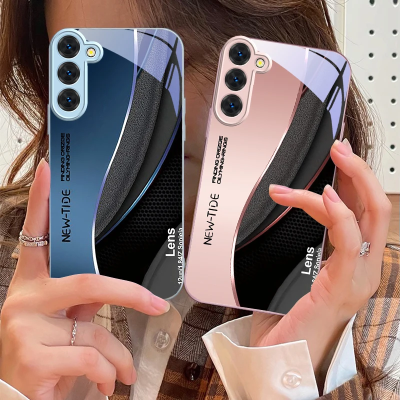 Minimalist sci-fi style For Samsung S26 S25 Edge S25Ultra S8 9 S10 20 U ltra S21 Pro 22 Plus S23 FE S24 Ultra Glass Phone Case view 2