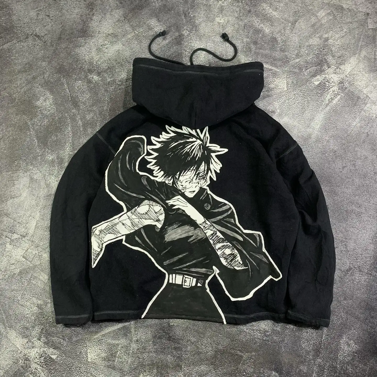 

Худи Harajuku Jujutsu Kaisen для женщин, пуловеры в стиле Y2K, оверсайз свитшоты на молнии, аниме-худи, готическая женская одежда