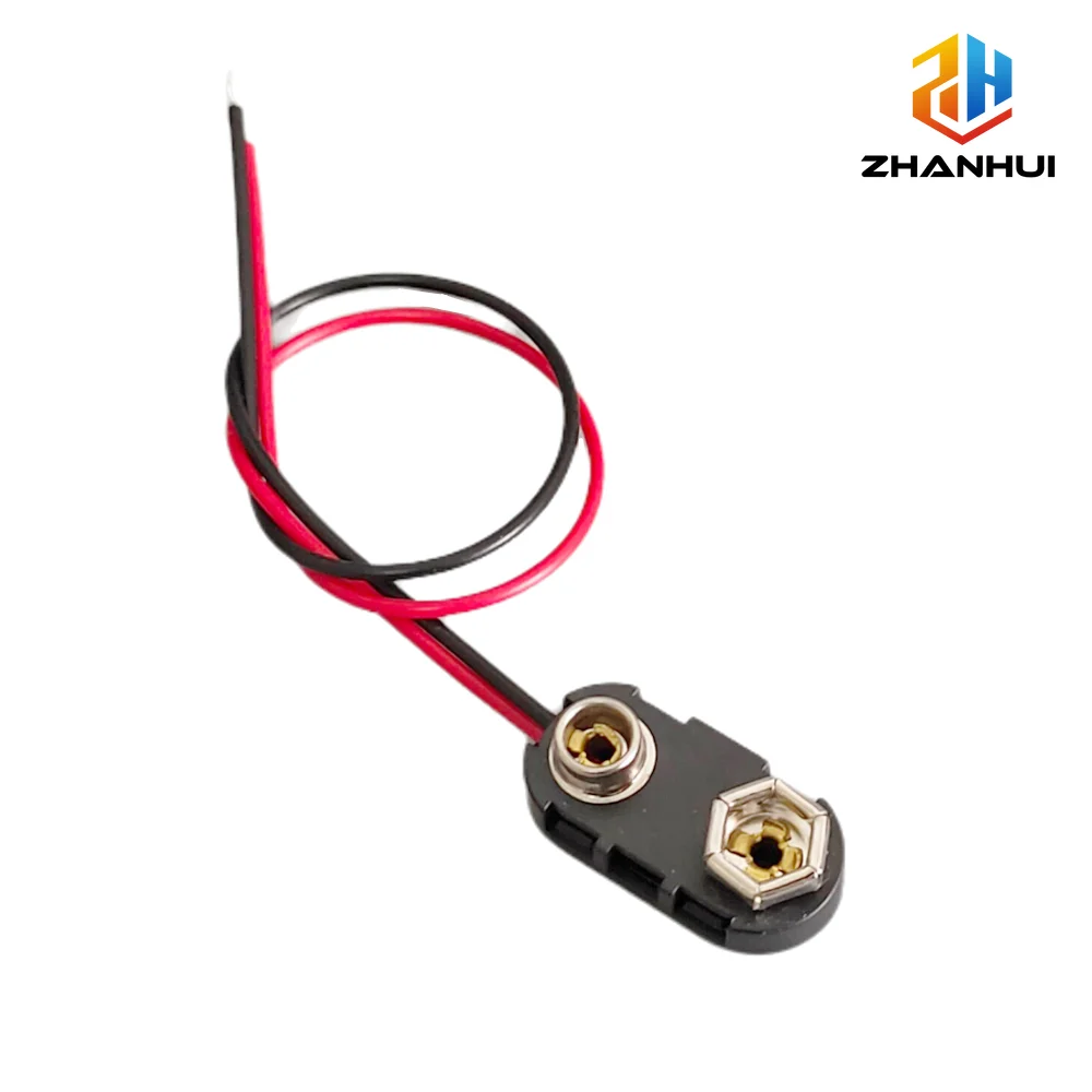 2/5/10Pcs 9V Battery Snap Connector I/T Type Hard Plastic Shell Battery Clip Holder with Lead Wires for Electronic DIY