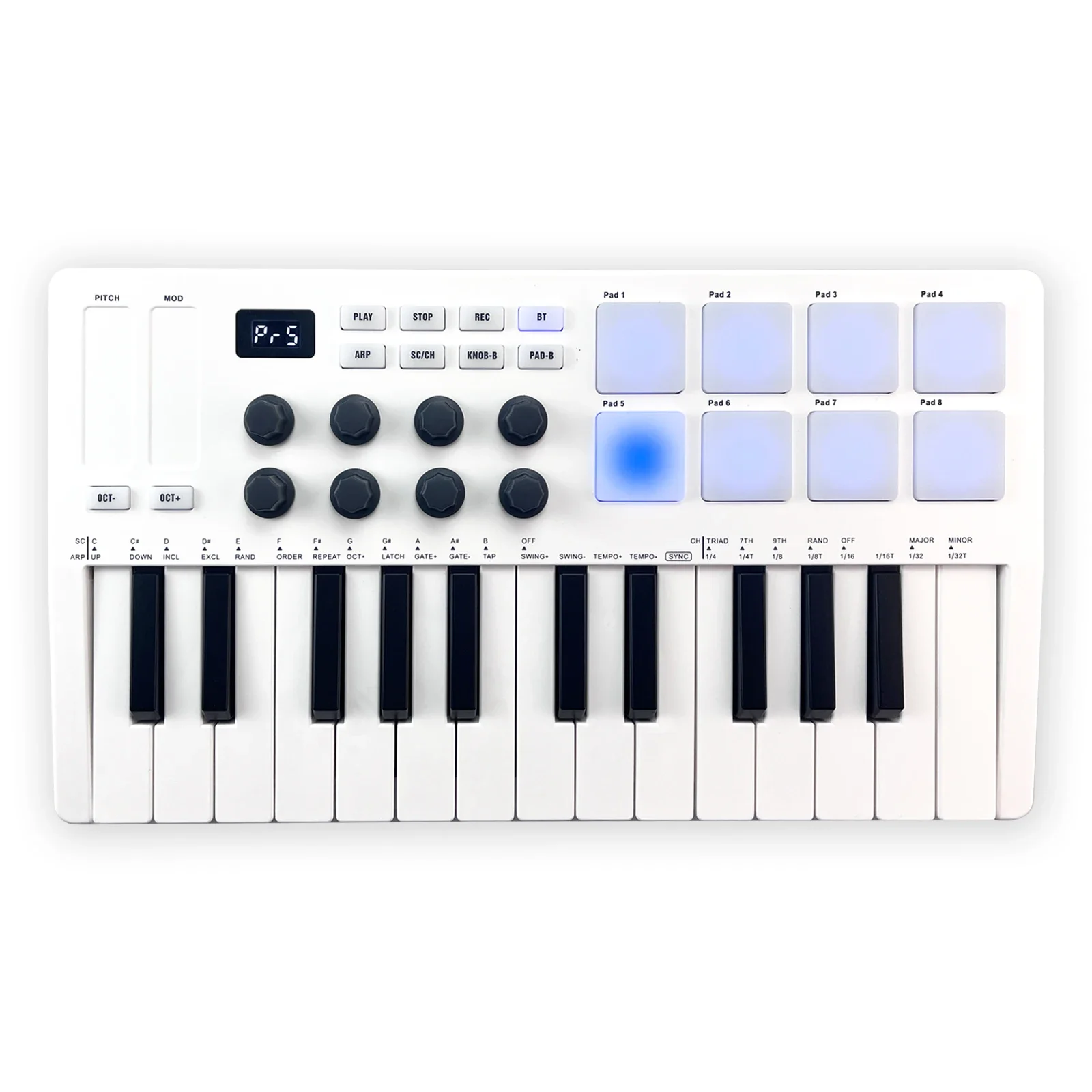 M-vave SMK-25 25 Keys Wireless / USB MIDI Keyboard Controller With