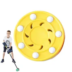 Street Hockey Puck Multifunctional Indoor & Street Hockey Puck Driveway Official Off Ice Use Outdoor Street Pucks With Rollers