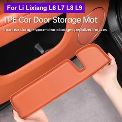 For Li Lixiang L6 L7 L8 L9 4PCS Car Door Storage Box Mat TPE Door Storage Scratch Resistant Pad Protection Interior Accessories