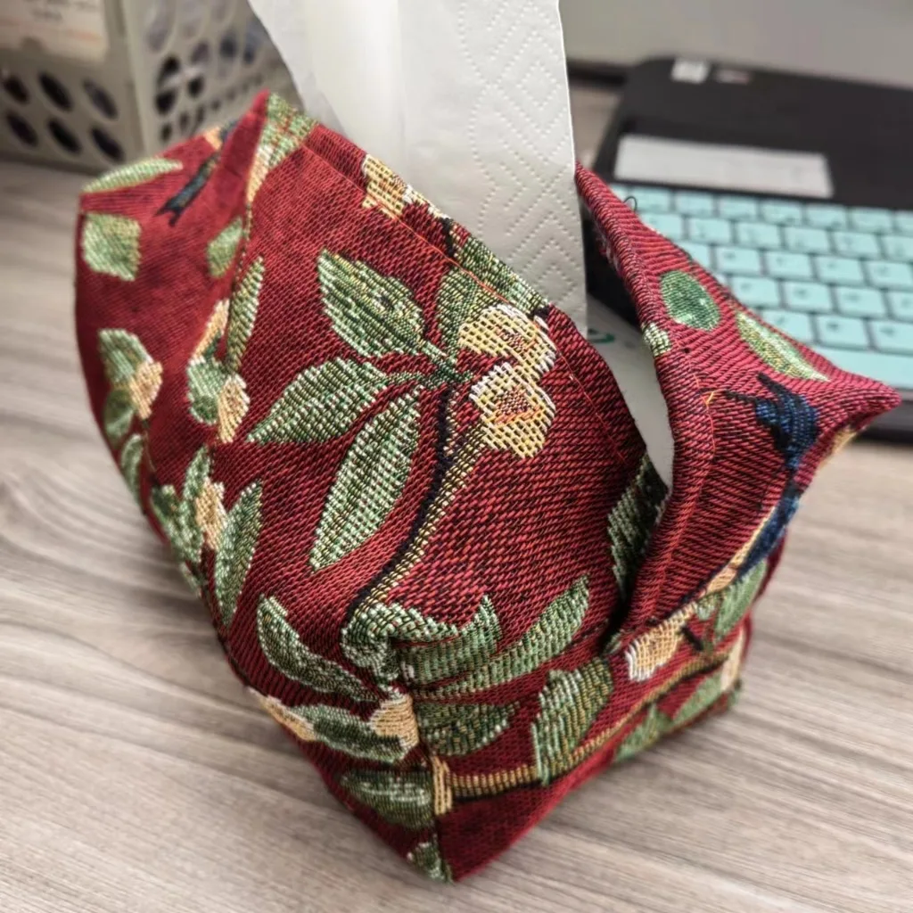 Papier Zeichnung Tasche Tissue Box Europäischen Retro StilTissue Fall Tissue Abdeckung Stoff Zeichnung Box Wohnzimmer Papier Haushalt Desktop – Detail 9