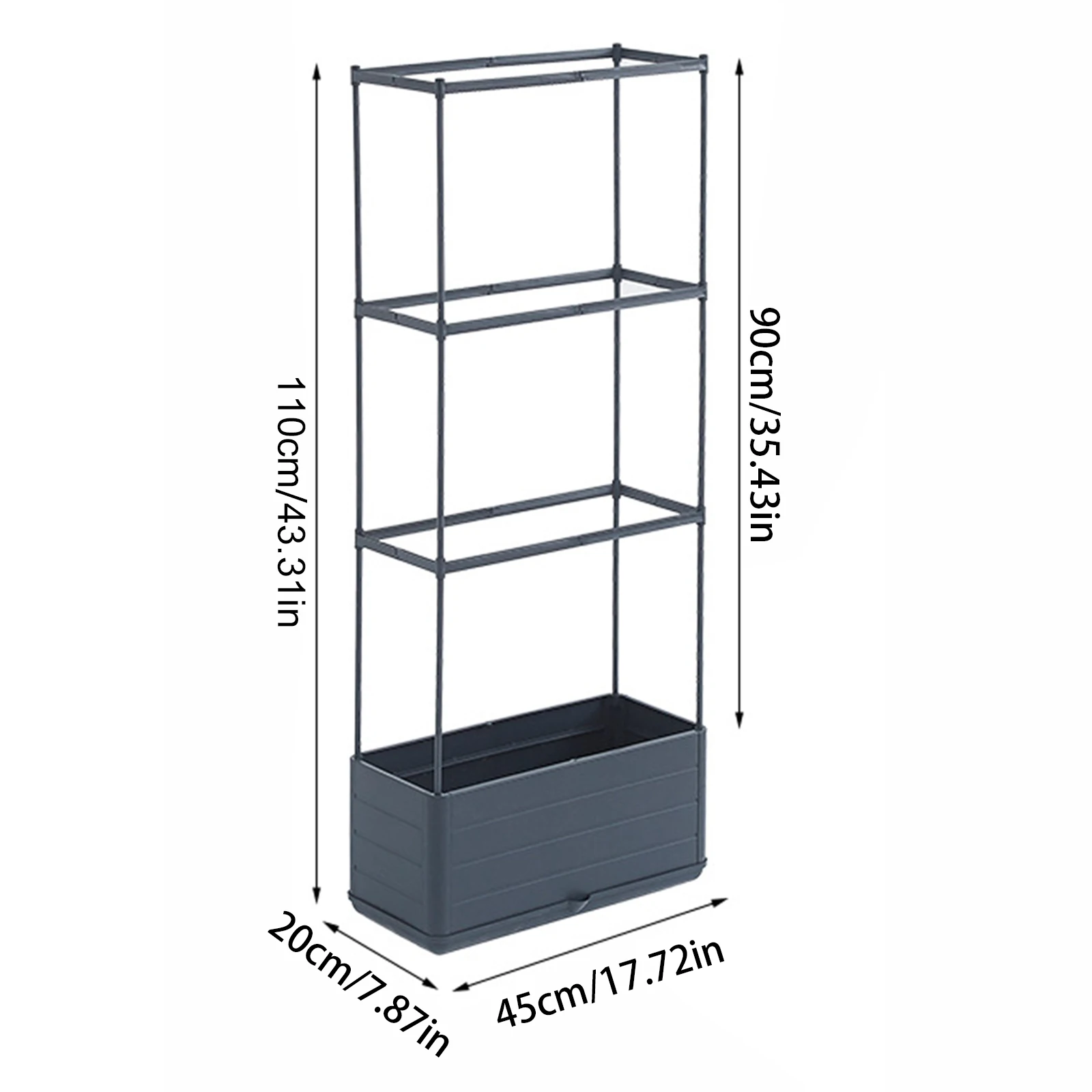 Raised Garden Bed Tomato Planter with Trellis Self-Watering Plant Support Planter for Climbing Vegetables Plants Outdoor Patio view 6