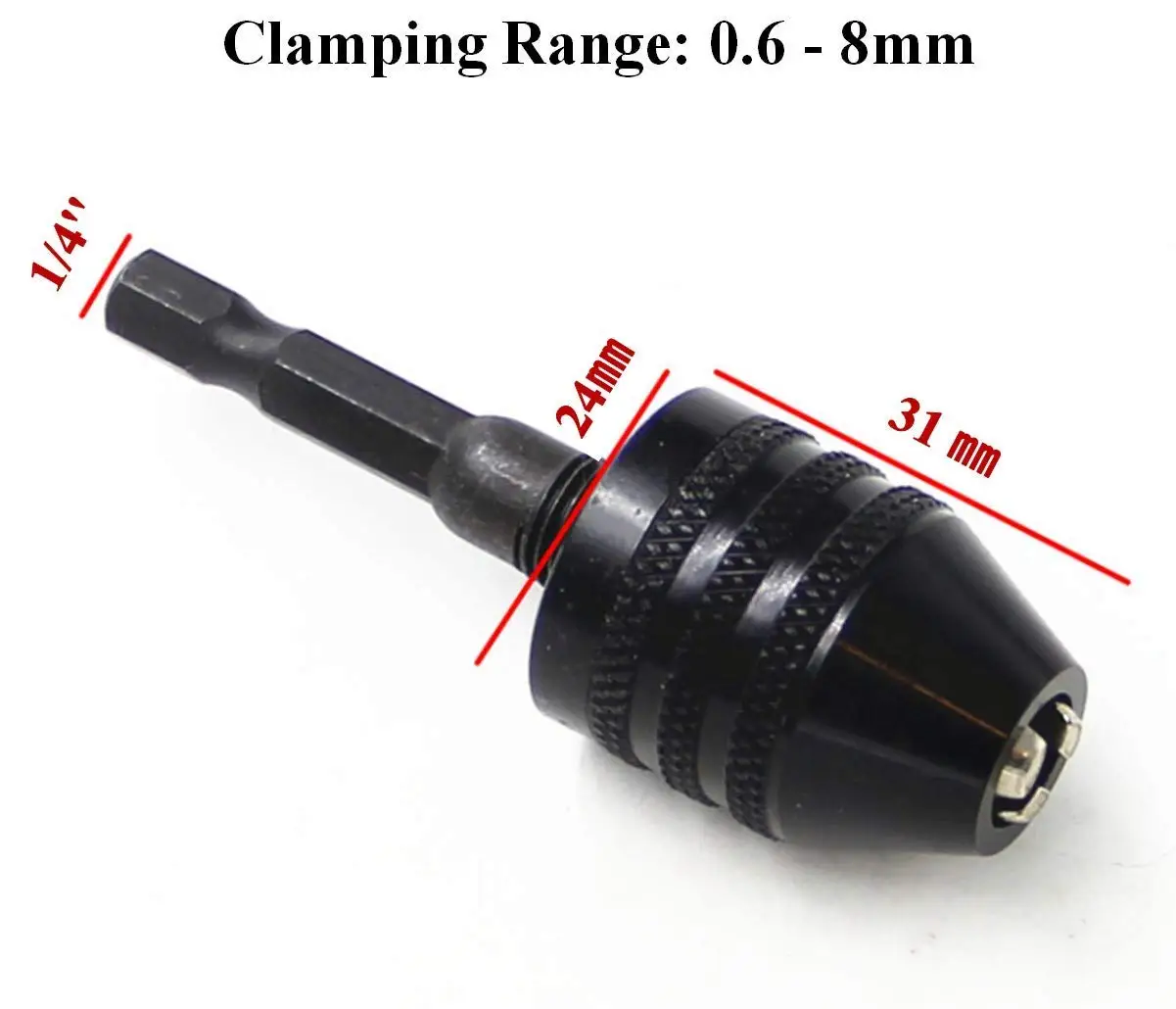 Mandrino per trapano 0.3-8mm Mini mascella Cambio rapido Adattatore per punta da trapano senza chiave Morsetto Dispositivo di fissaggio Strumenti