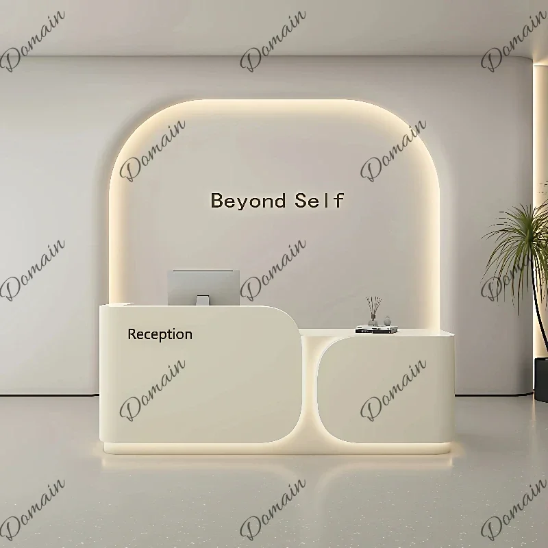 XX Clothing Store Baking Paint Front Desk Customer Center Reception Counter Bureaux De Travail Computer Desk Schreibtisch Furnit