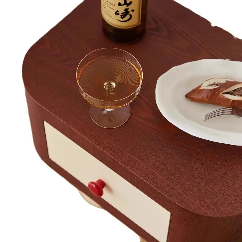 

Cream wind bedside table creativity, children's bedroom bedside table small apartment, narrow cabinet, storage locker