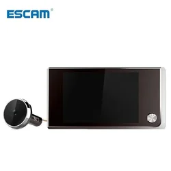 Escam 3.5 Inch Doorbell Peephole Viewer Digital Door Camera 120° LCD 2 Million HD Pixels Cat Eye Door Bell Outdoor Monitor