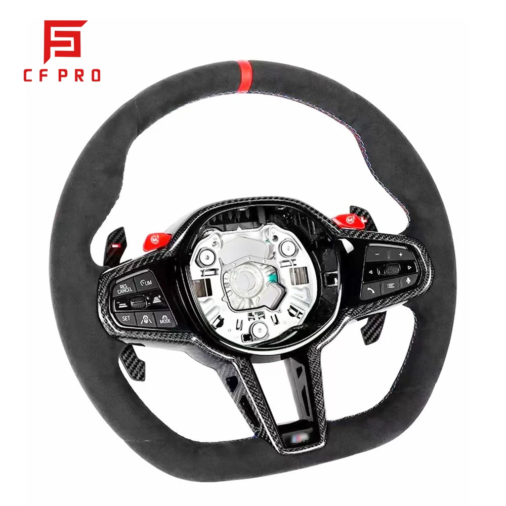 Real Carbon Fiber Steering Wheel for BMW Old to New Replacement Interior Car Accessories