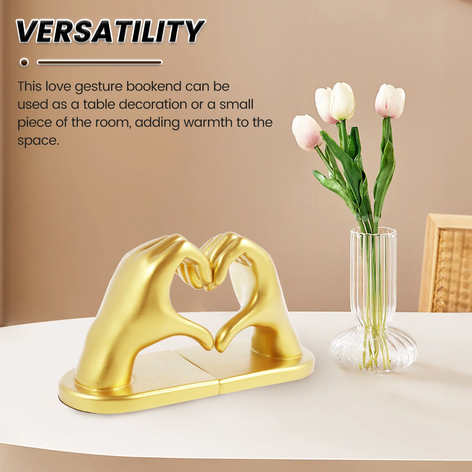 Book Ends Resin Bookend Holder Heart Shaped Book Stopper Holder Nonslip Book Stopper Elegant Book Holder Stopper Decorative Book